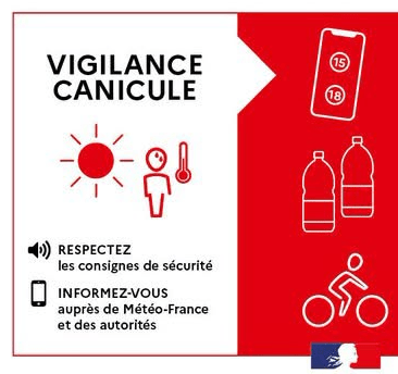 affiche carré Canicule rouge